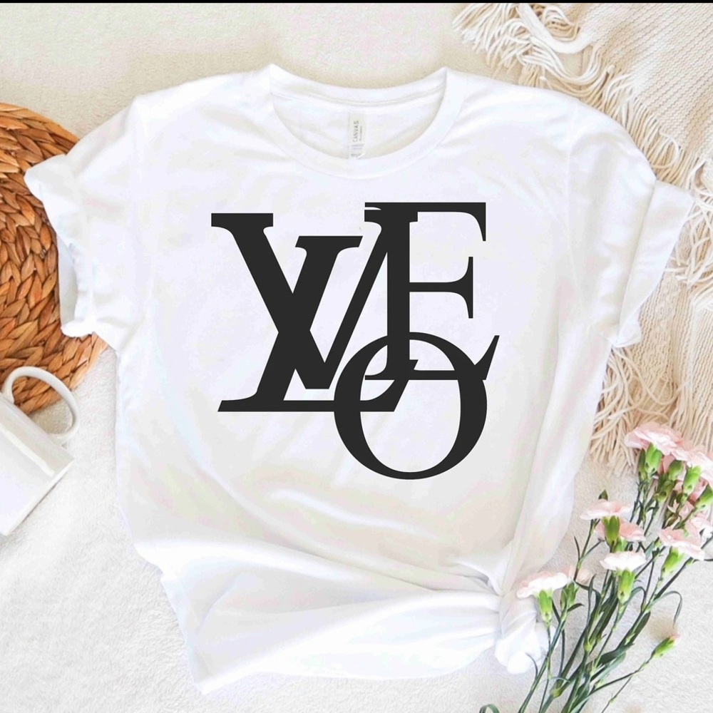 Love Graphic Tee with Black Lettering